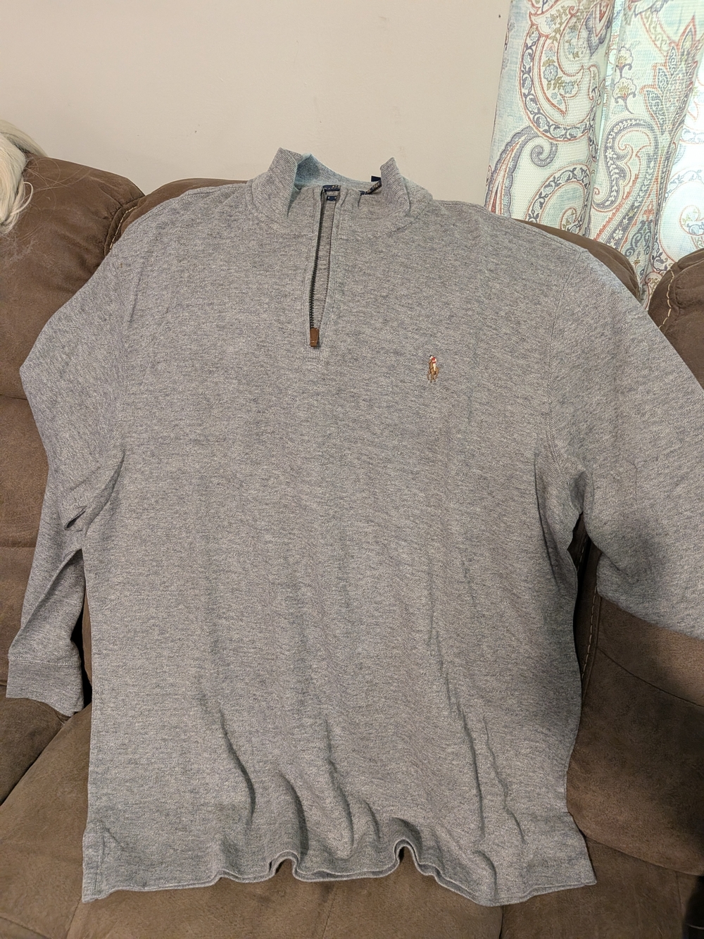 Polo by Ralph Lauren Gray Quarter-Zip Pullover